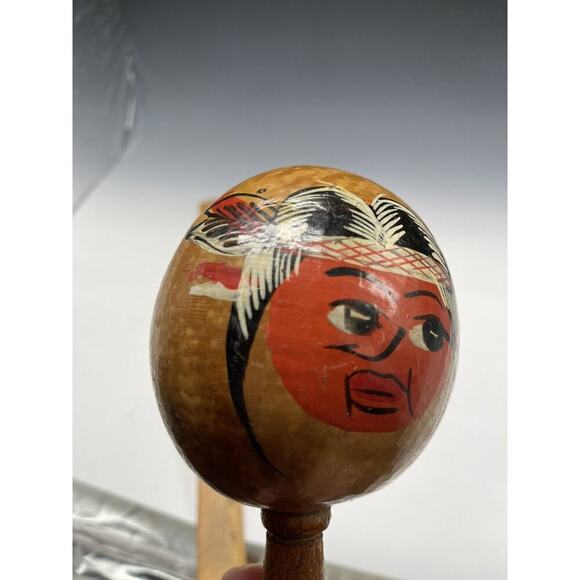 Vintage Wooden Venezuela Maraca‎ Shaker Music Instrument Glossy Finished - Picture 5 of 6